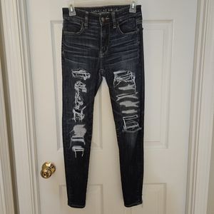 American Eagle ripped skinny jeans